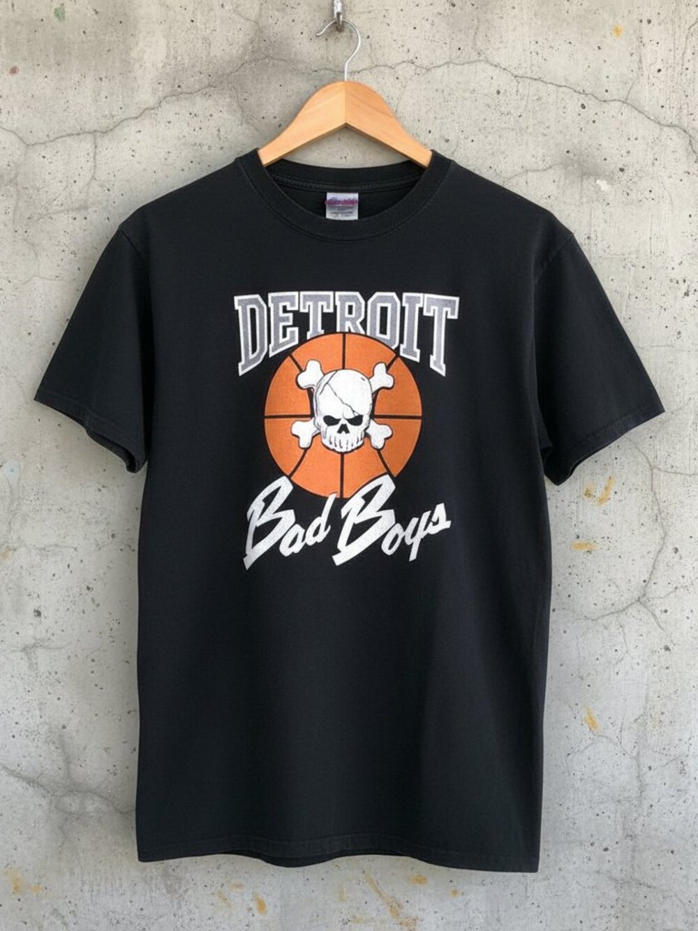 Detroit Bad Boys Basketball Skull Graphic Tee | Retro Hoops Shirt